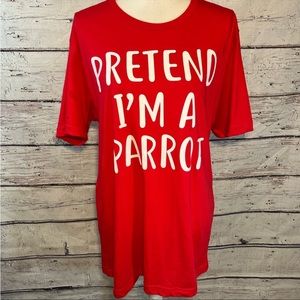BELLA CANVAS Costume T-Shirt "Pretend I'm A
Parrot" Red/White-Large
